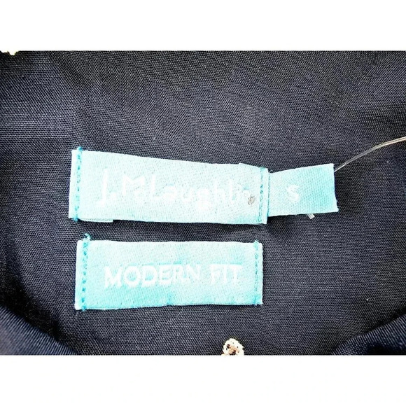 J. Mclaughlin Modern Fit Size Small Men Mavy Pink Flamindo Button Down Shirt NWT - Picture 4 of 10